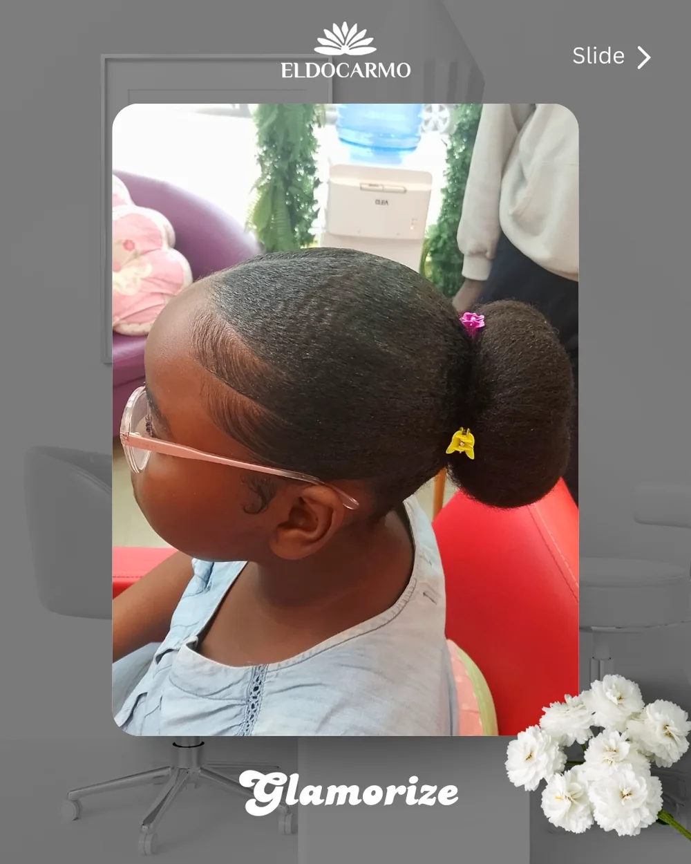 Coque baixo com baby hair